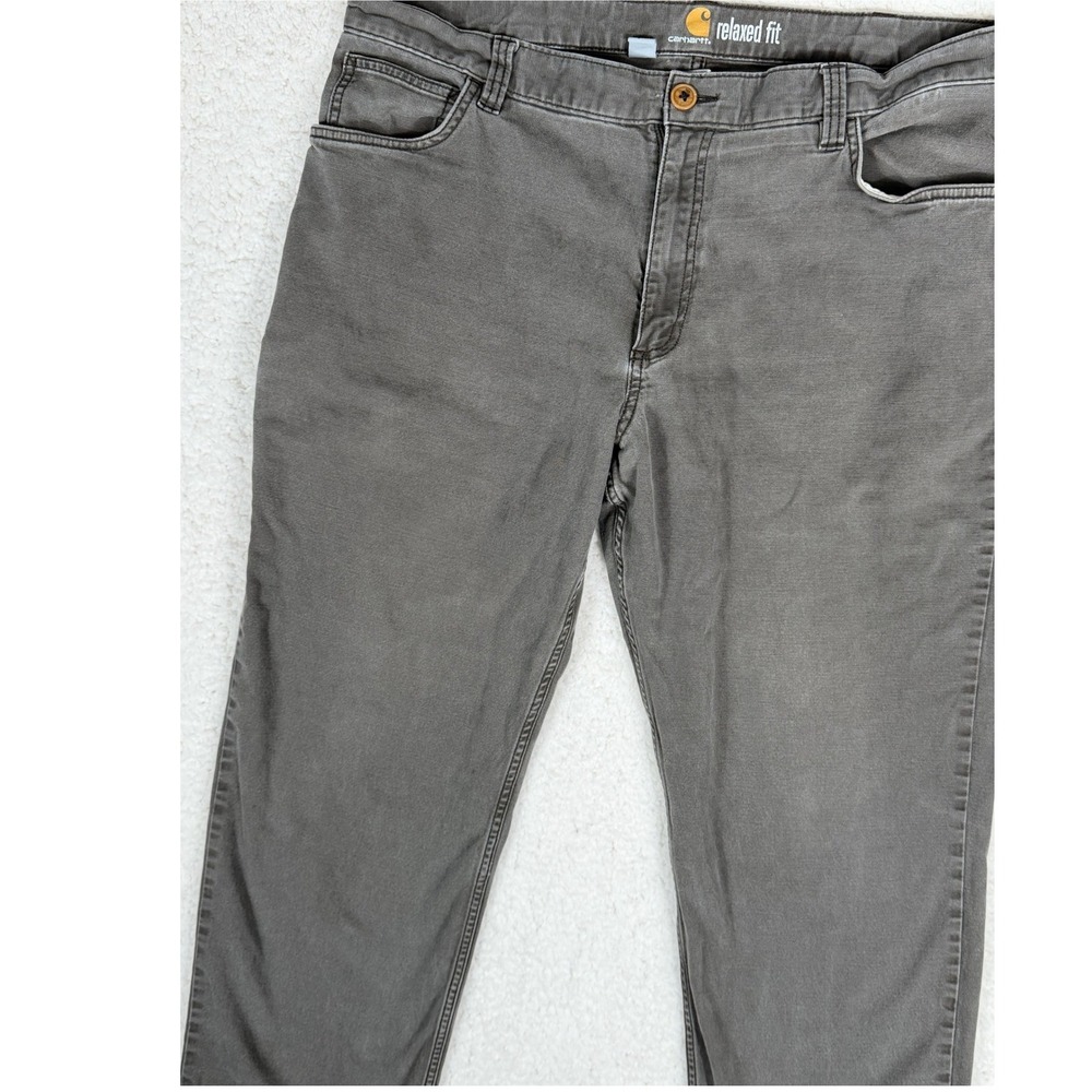 Carhartt Relaxed Fit Work Pants Gray Mens 39x28 Straight Leg Utility